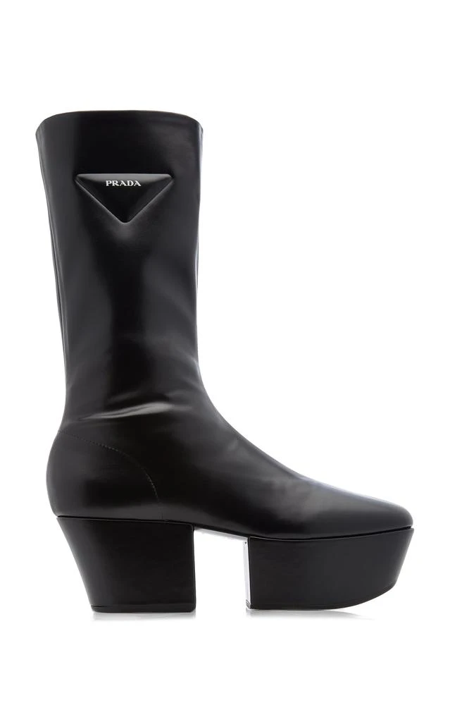 商品Prada|Prada - Platform Stretch Leather Boots - Black - IT 40 - Moda Operandi,价格¥12946,第1张图片