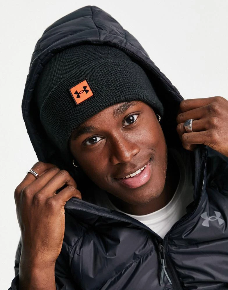 商品Under Armour|Under Armour Training Halftime ribbed beanie in black and red,价格¥120,第2张图片详细描述