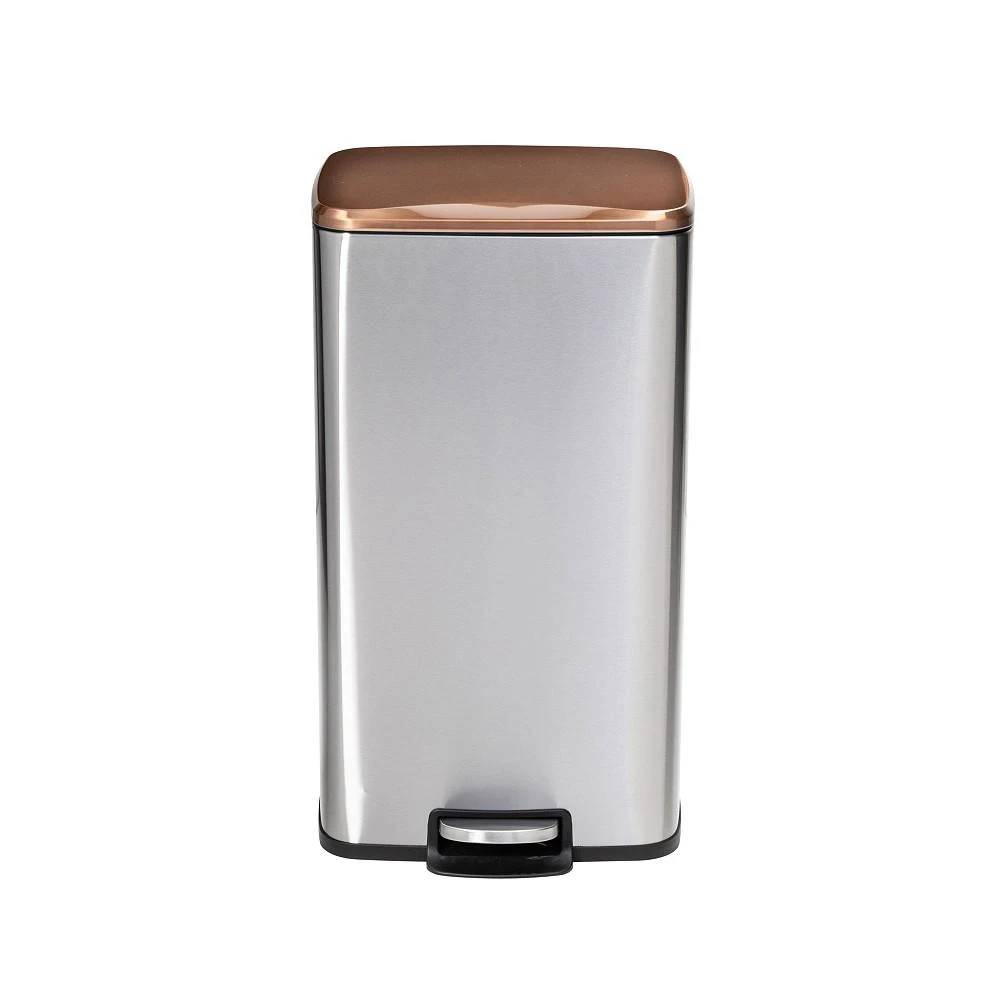 商品Honey Can Do|Stainless Steel Step Trash Cans with Lid, Set of 2,价格¥1553,第5张图片详细描述