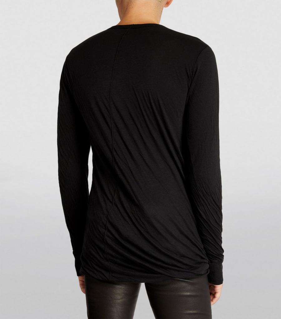 商品Rick Owens|Cotton Double Long-Sleeved T-Shirt,价格¥2836,第6张图片详细描述