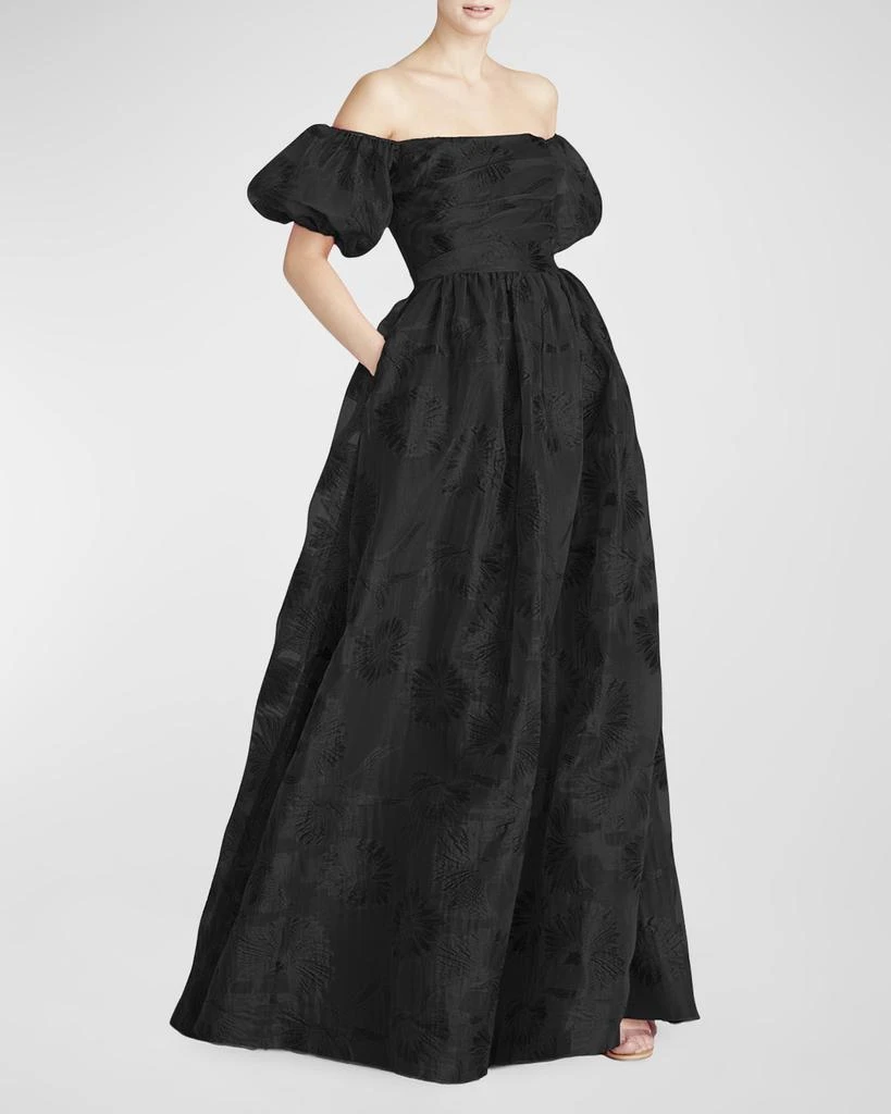 商品Monique Lhuillier|Off-Shoulder Jacquard Gown,价格¥5394,第1张图片