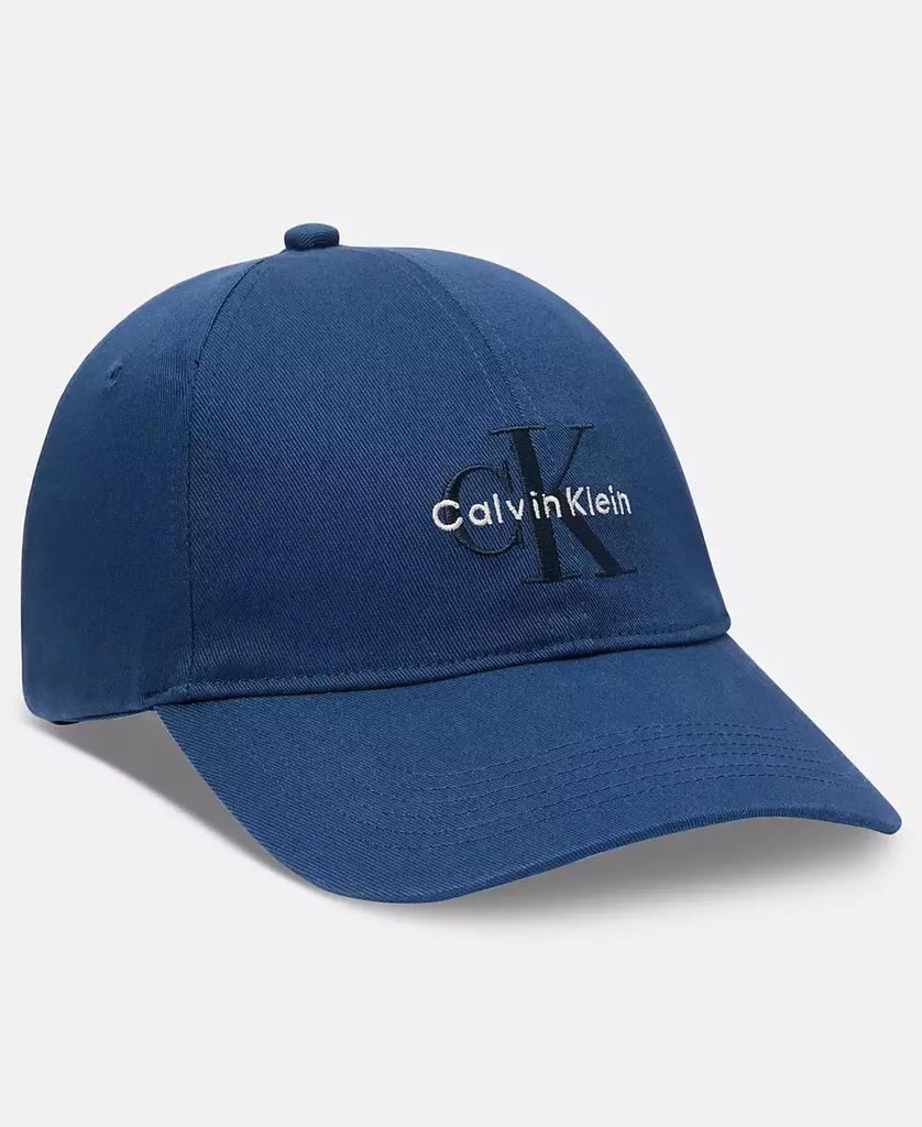 【 】CKJ Monogram Embroidered Ball Cap_BLUE Calvin Klein Men's Embroidered Monogram Logo Baseball Dad