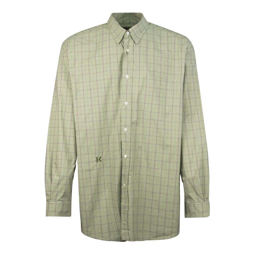 商品Kenzo|Kenzo Check Casual Shirt Green,价格¥469,第1张图片