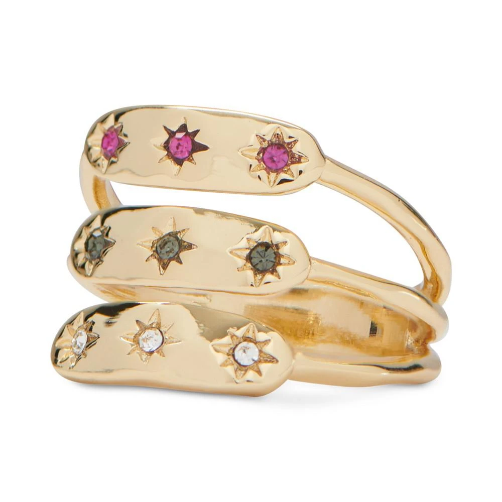 商品Lucky Brand|Women's Gold-Tone Crystal Faux Stacked Ring,价格¥131,第3张图片详细描述