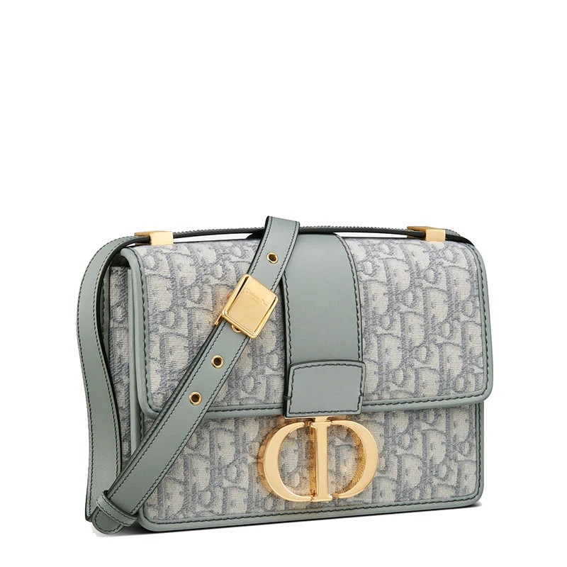 商品Dior|【预售3-7天】DIOR/迪奥  30 MONTAIGNE系列 女士灰色斜纹提花帆布CD金属扣翻盖蒙田手提斜挎单肩包M9203UTZQ_M932,价格¥25631,第4张图片详细描述