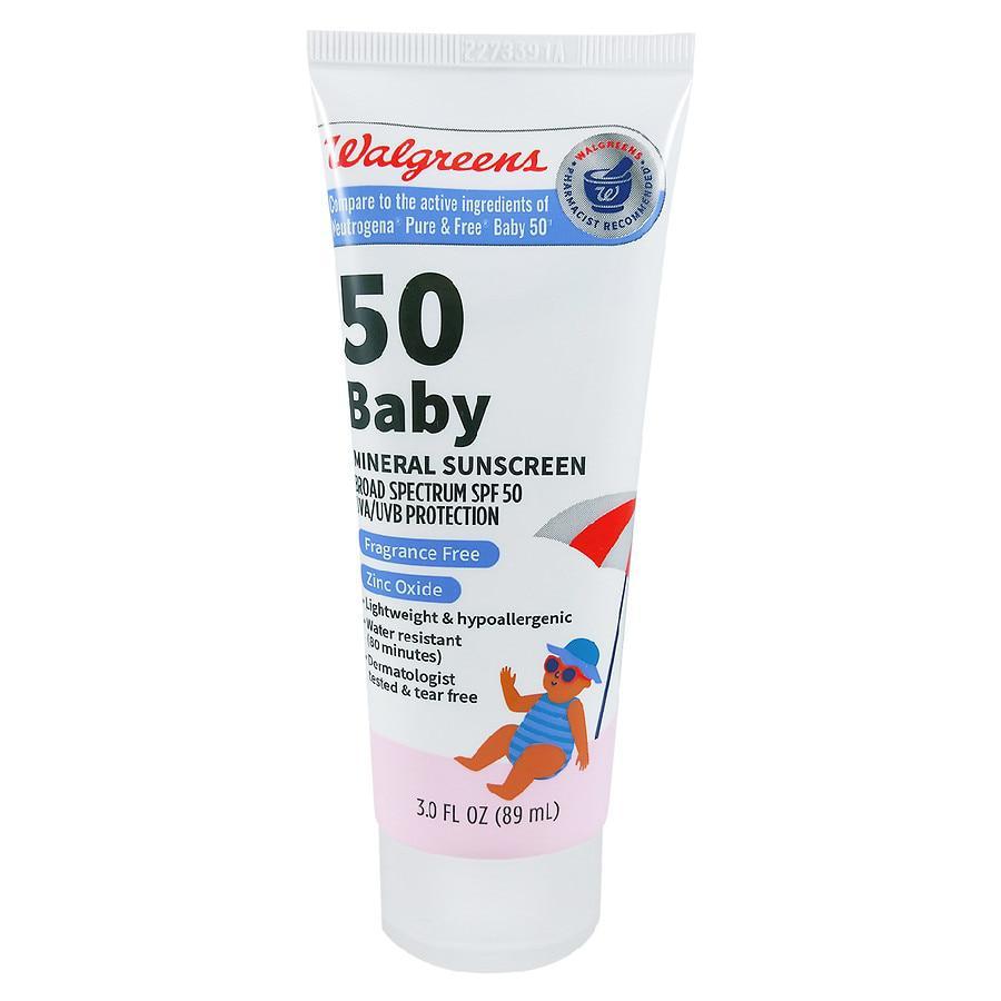 商品Walgreens|Baby Mineral Sunscreen SPF 50,价格¥75,第1张图片
