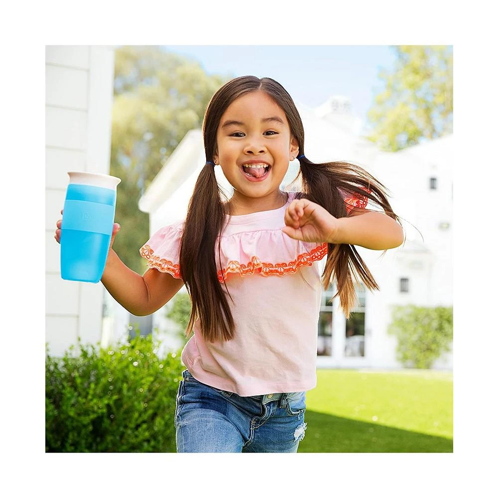 商品Munchkin|Miracle 360 Sippy Cup, with Silicone Grip, Blue, 14 Ounce,价格¥121,第3张图片详细描述