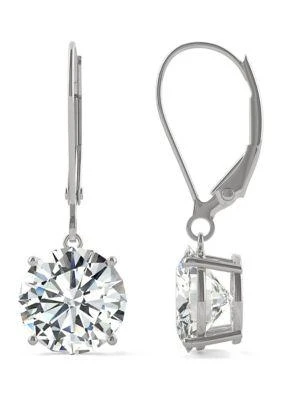 商品Charles & Colvard|Colvard 3 4 Ct. T.w. Lab Created Moissanite Lever Back Earrings In 14K White Gold,价格¥8808,第1张图片