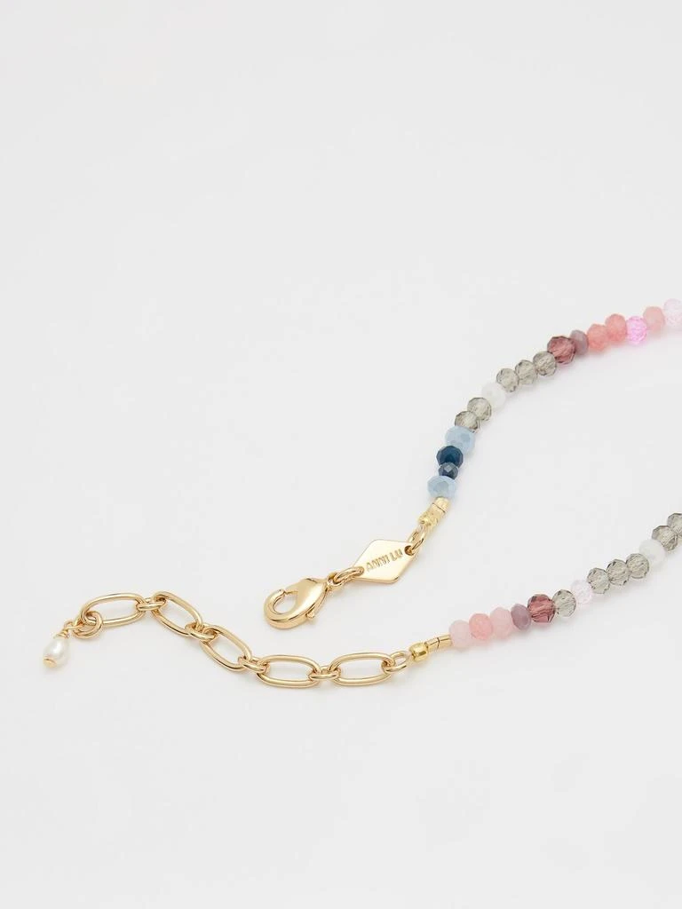 商品Anni Lu|Dusty Dreams jade, agate & gold-plated necklace,价格¥574,第4张图片详细描述