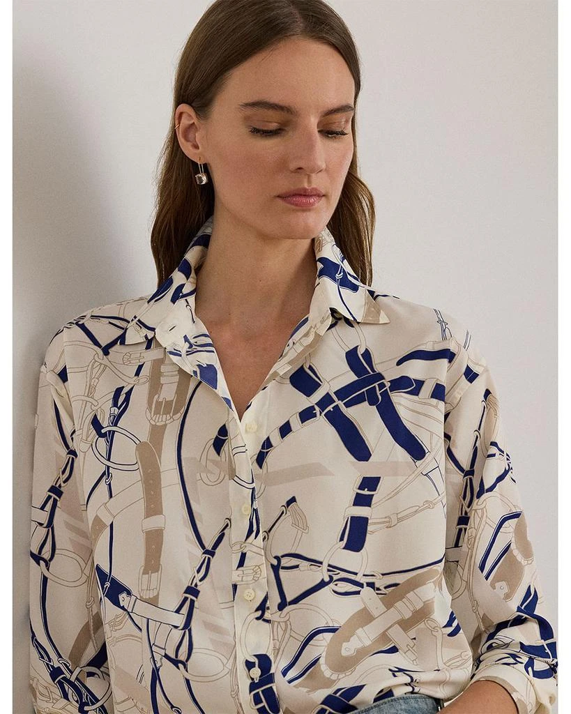 Relaxed Fit Belting Print Crepe Shirt 商品