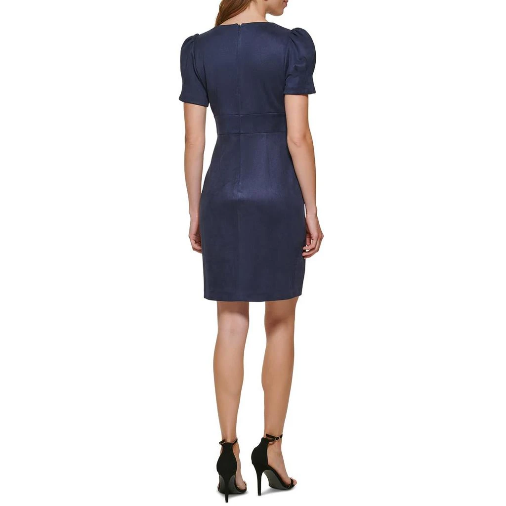 商品DKNY|DKNY Womens Faux Suede Mini Sheath Dress,价格¥174,第4张图片详细描述