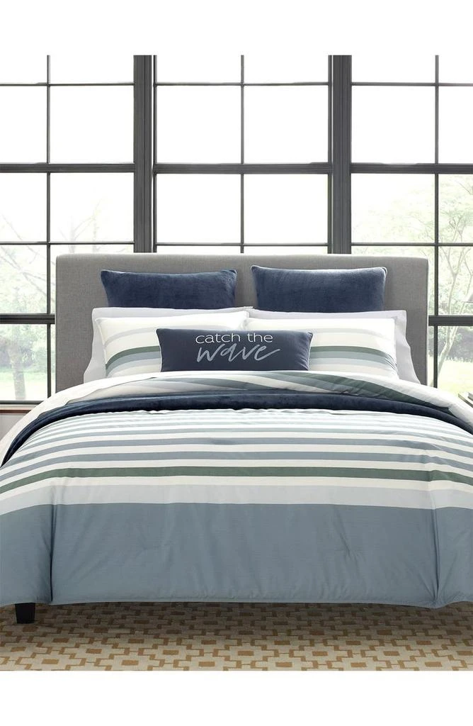 商品Nautica|Lansier Grey Stripe Cotton Comforter Set,价格¥1227,第2张图片详细描述