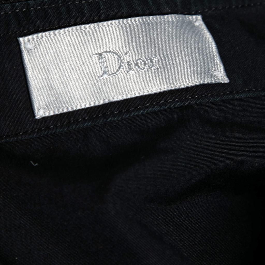 Dior Black Cotton Button Front Long Sleeve Shirt S商品第4张图片规格展示