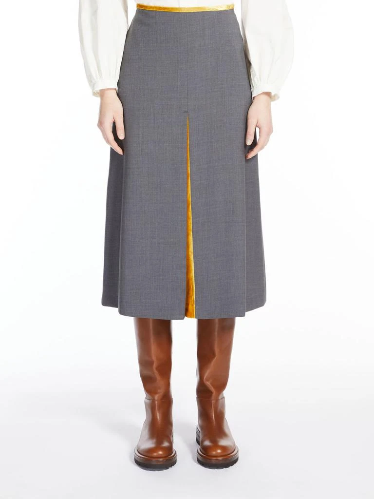 商品Weekend Max Mara|Weekend Max Mara Gonna Liriche In Lana Grigia 51060126600003,价格¥1537,第2张图片详细描述