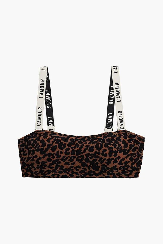 商品LOVE STORIES|Bond jacquard-trimmed leopard-print bikini top,价格¥208,第1张图片