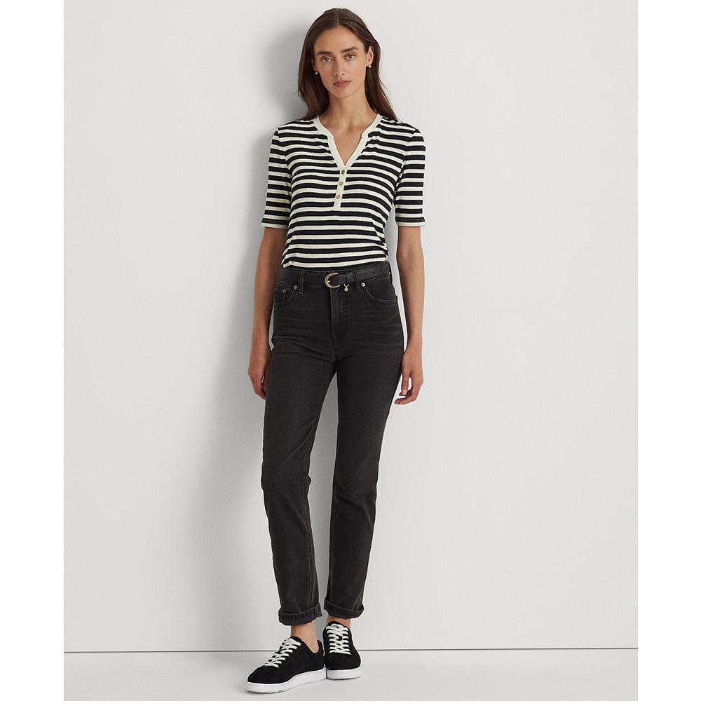 商品Ralph Lauren|Striped Cotton-Blend Henley T-Shirt,价格¥399,第6张图片详细描述