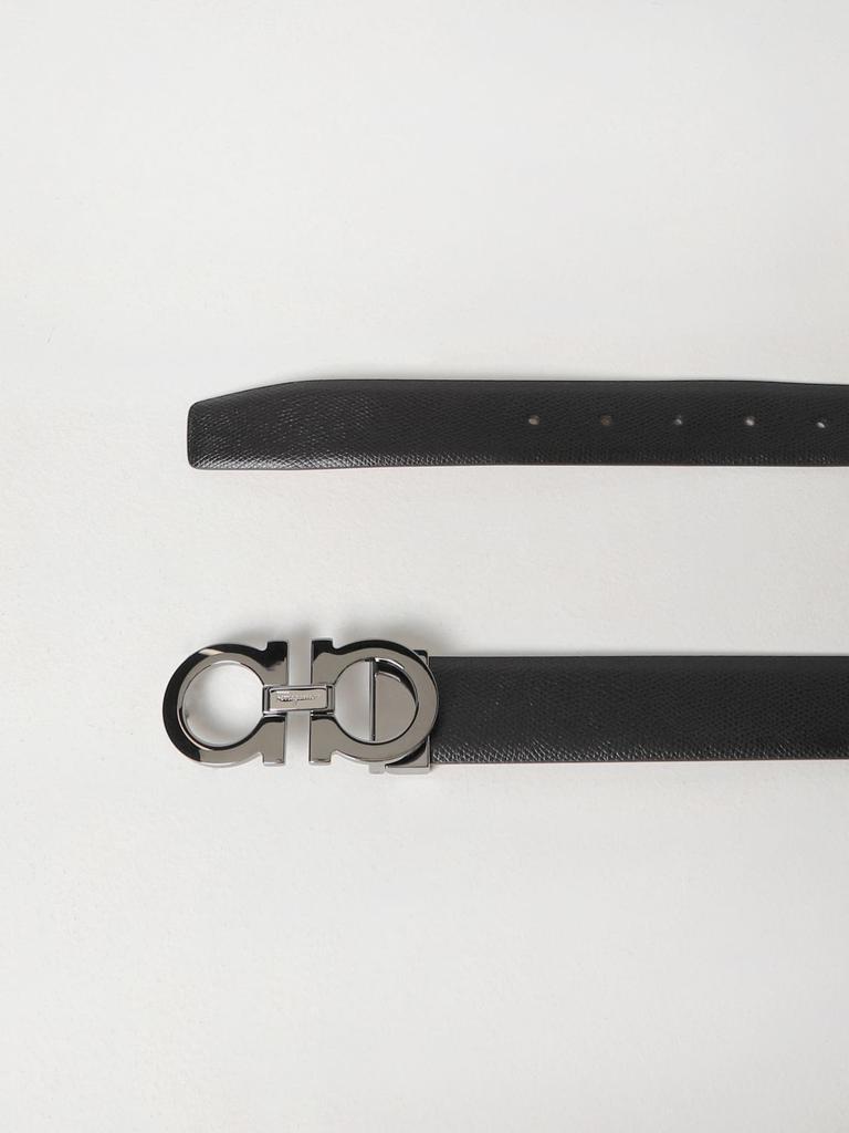Salvatore Ferragamo Gancini grained leather belt商品第2张图片规格展示