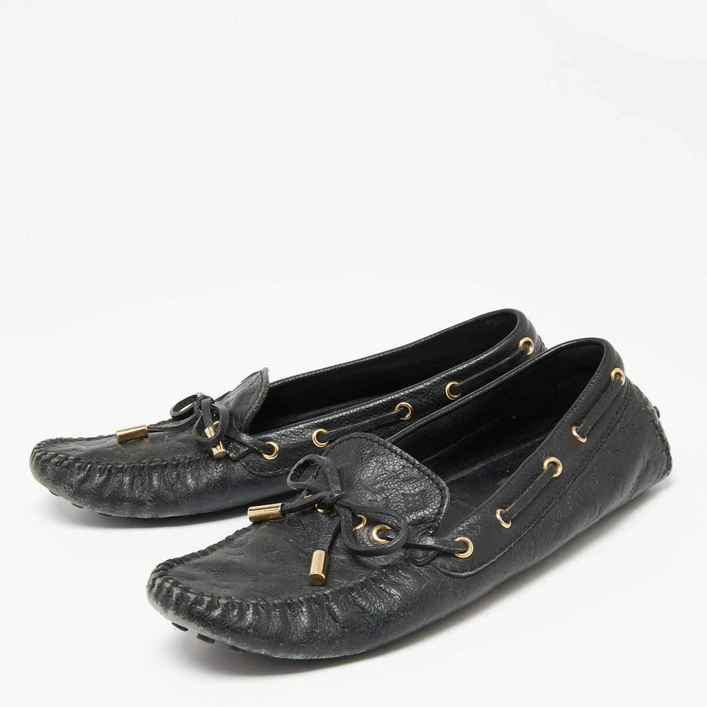 商品[二手商品] Louis Vuitton|Louis Vuitton Black Monogram Empreinte Leather Gloria Loafers Size 37.5,价格¥2092,第2张图片详细描述