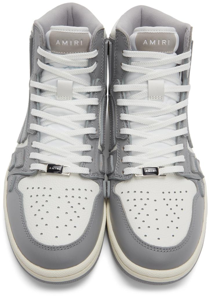 White & Grey Hi Skel Top Sneakers商品第5张图片规格展示