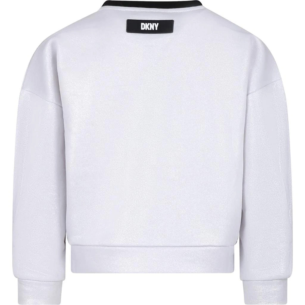 商品DKNY|Silver Sweatshirt For Girl With Logo,价格¥953,第2张图片详细描述