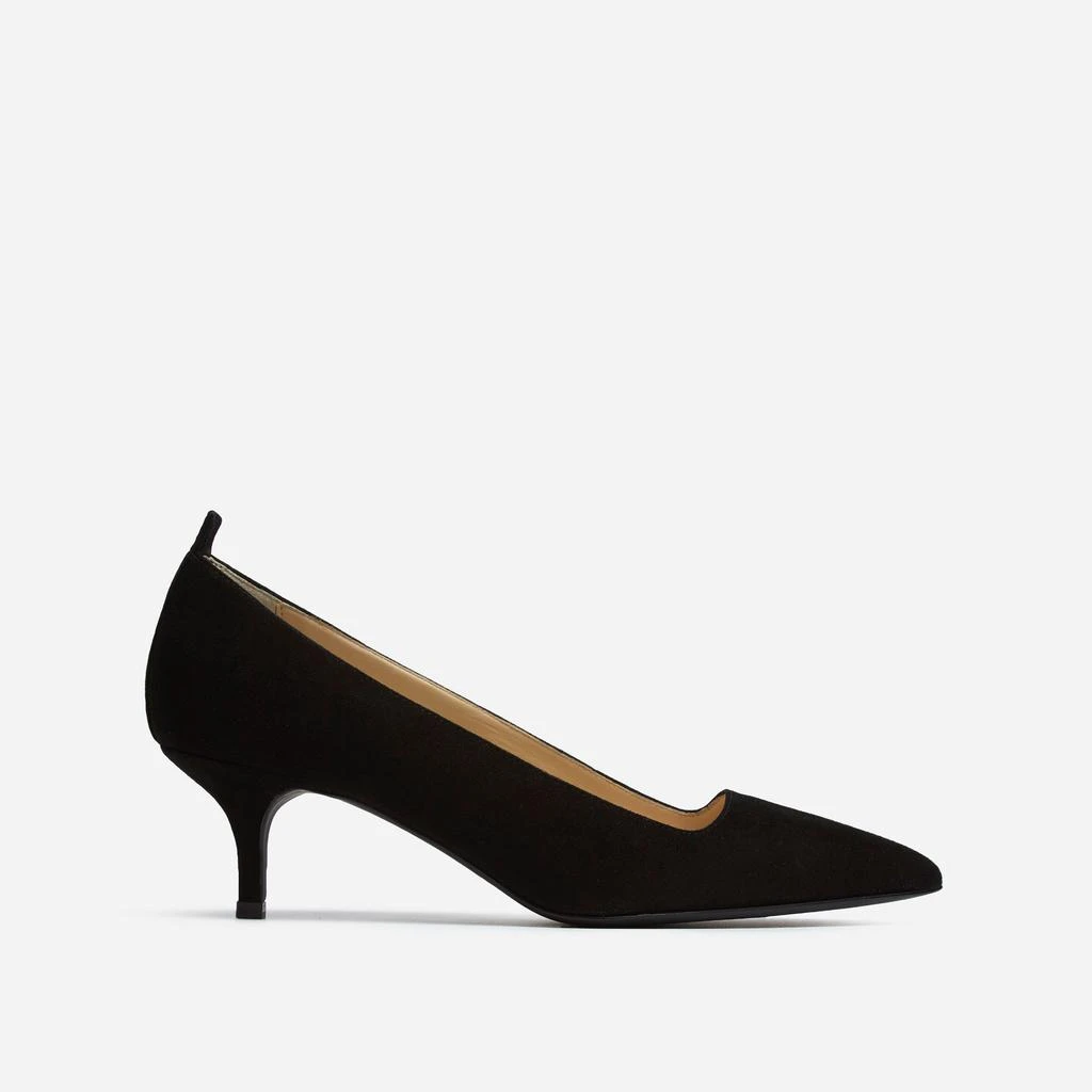 商品Everlane|The Editor Heel 100%意大利麂皮猫跟鞋,价格¥1223,第1张图片