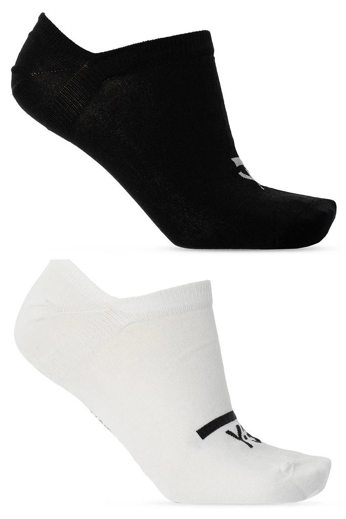 商品Y-3|Y-3 Logo Intarsia Two-Pack Socks,价格¥101,第1张图片