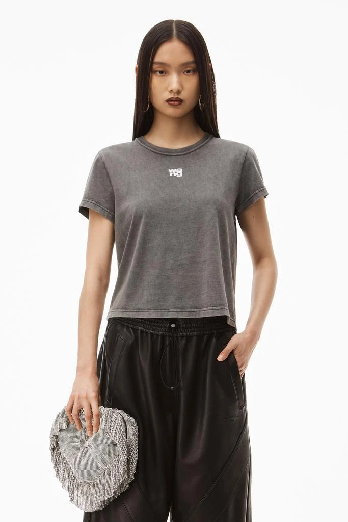 商品Alexander Wang|PUFF LOGO SHRUNKEN TEE IN  COTTON JERSEY,价格¥563,第2张图片详细描述