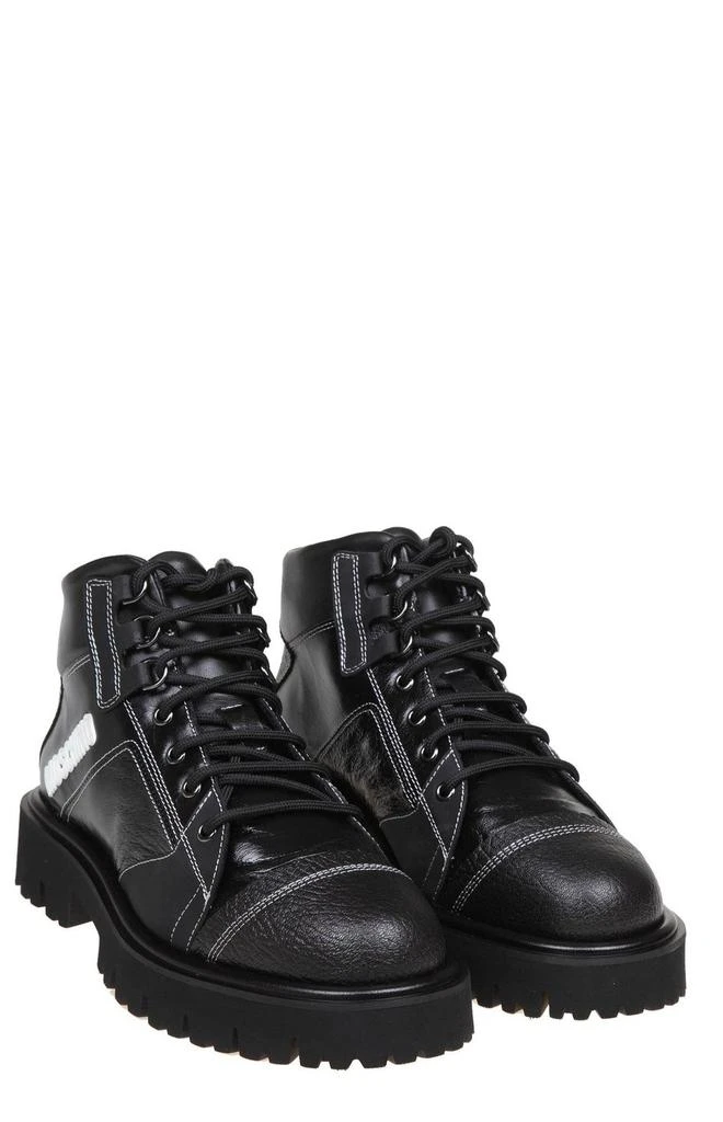 商品Moschino|Moschino Brick Lace-Up Ankle Boots,价格¥3725,第3张图片详细描述