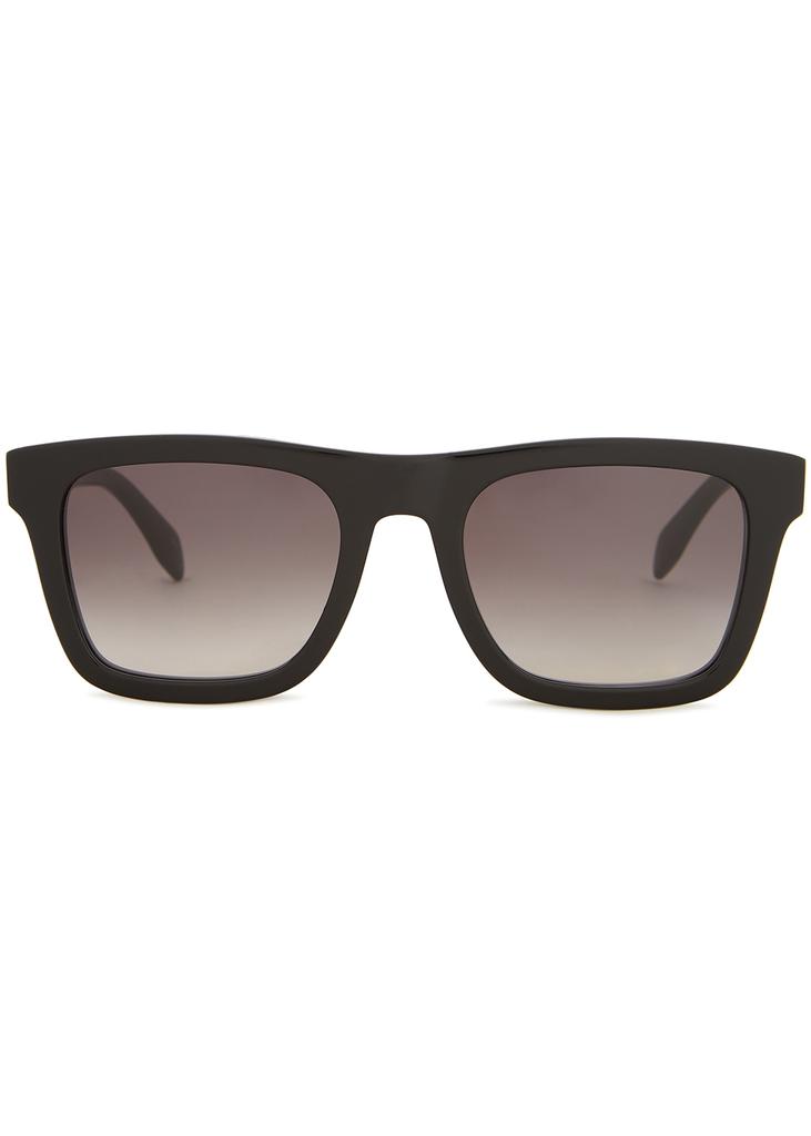 Black wayfarer-style sunglasses商品第2张图片规格展示