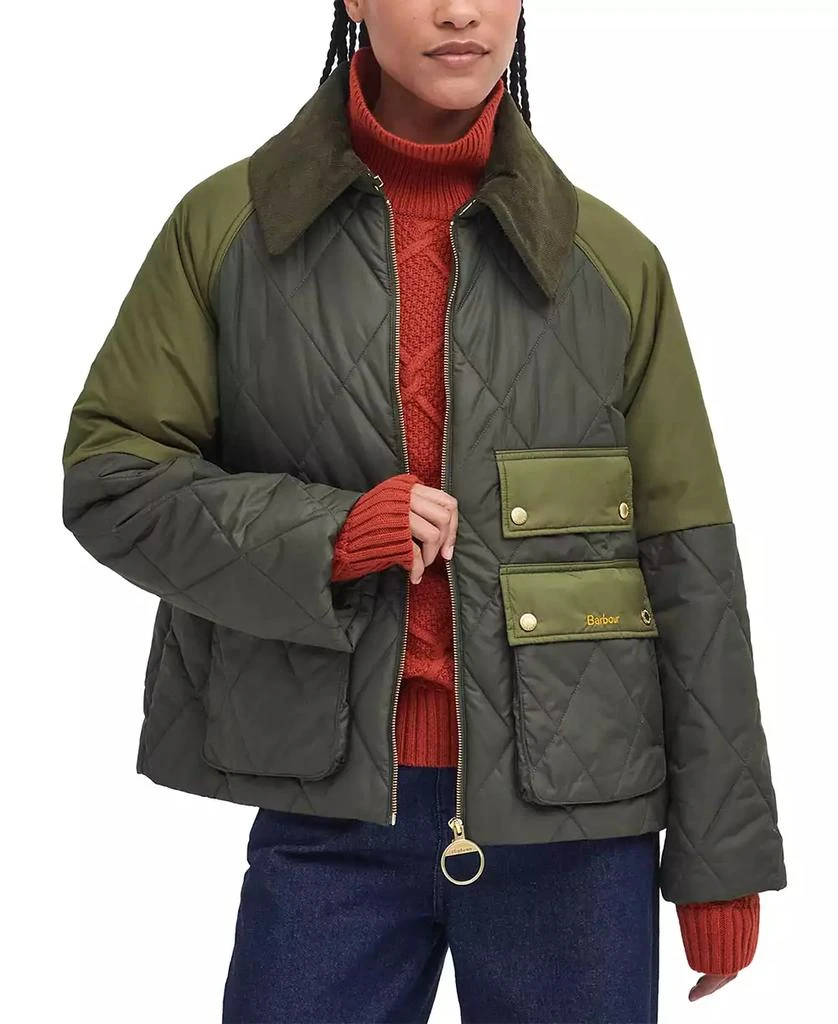 商品Barbour|Women's Milby Quilted Corduroy-Collar Jacket,价格¥2581,第1张图片