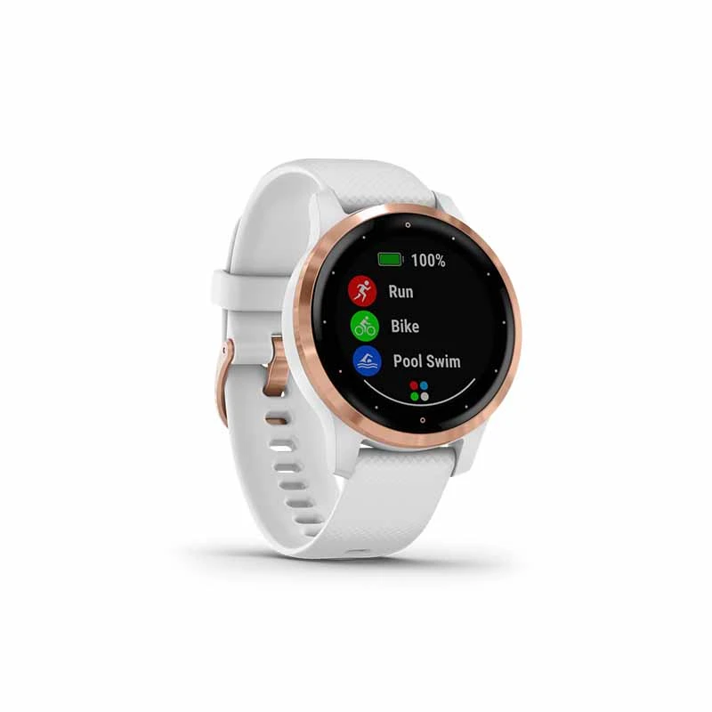 GARMIN 女士玫瑰金色树脂表盘石英机芯白色硅胶表带智能手表40MM 商品