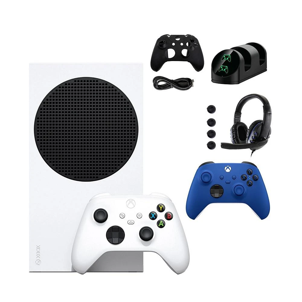 商品Xbox|Series S Console with Extra Blue Controller Accessories Kit,价格¥3140,第1张图片