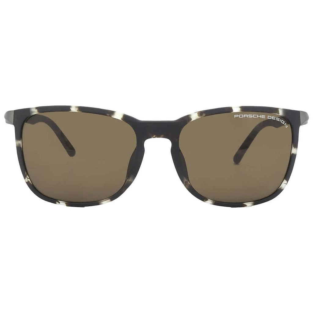 商品Porsche Design|Brown Phantos Men's Sunglasses P8673 D 57,价格¥515,第1张图片