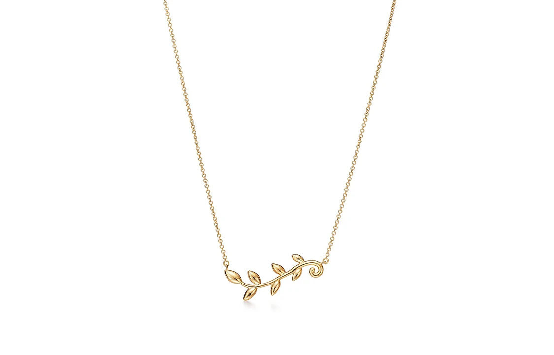 商品[国内直发] Tiffany & Co.|蒂芙尼 橄榄叶蔓藤 18K金 项链 女款 金色,价格¥9541,第1张图片