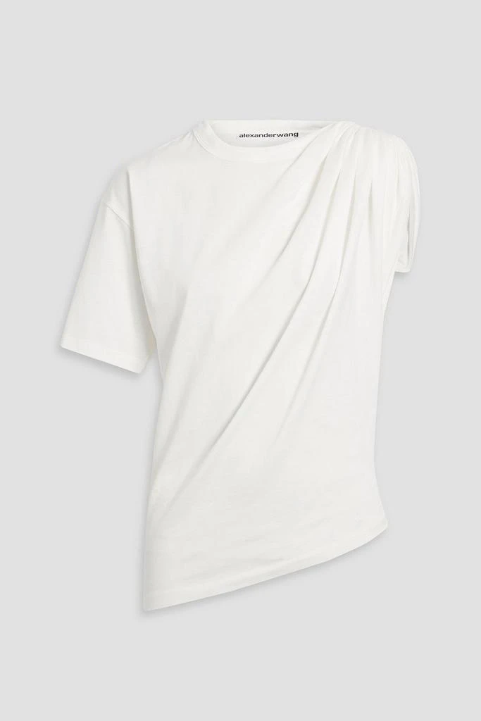 商品Alexander Wang|Draped cotton-jersey T-shirt,价格¥1276,第1张图片