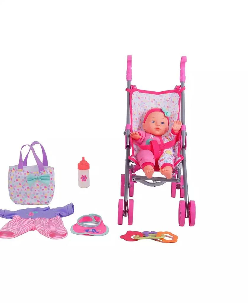 商品Redbox|Dream Collection 12" Baby Doll Care Gift Set with Stroller,价格¥225,第2张图片详细描述