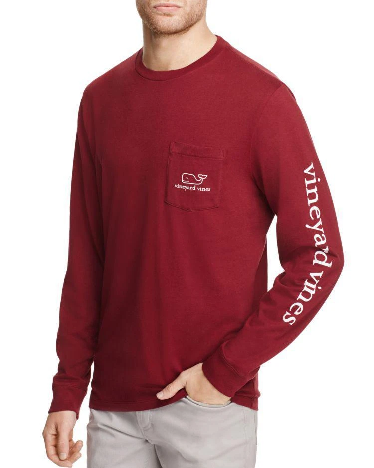 商品Vineyard Vines|Whale Graphic Long Sleeve Pocket Tee,价格¥249,第1张图片