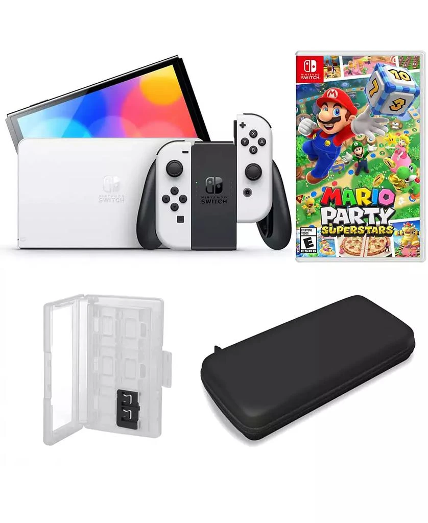 商品Nintendo|Switch OLED in w/ Mario Party Superstars & Accessories,价格¥3741,第1张图片