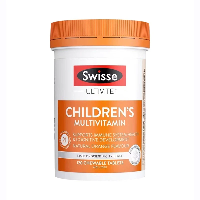 商品Swisse|澳洲swisse宝宝儿童复合维生素咀嚼片矿物质120粒 多维营养橙子味,价格¥111,第1张图片