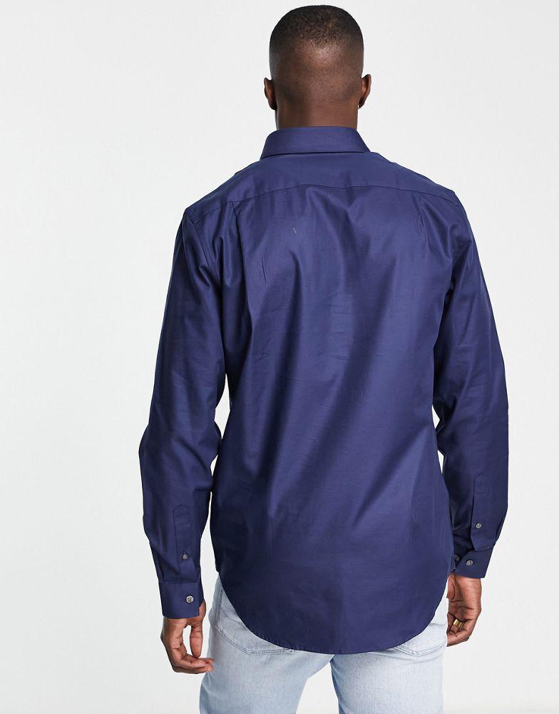 Lacoste long sleeve shirt in navy商品第2张图片规格展示