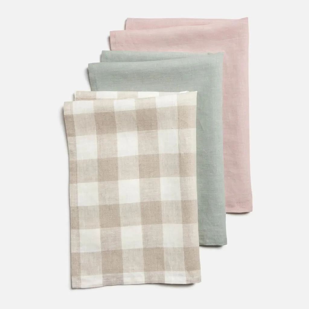 商品in homeware|ïn home Linen Tea Towel - Sage, Pink, Natural,价格¥75,第2张图片详细描述