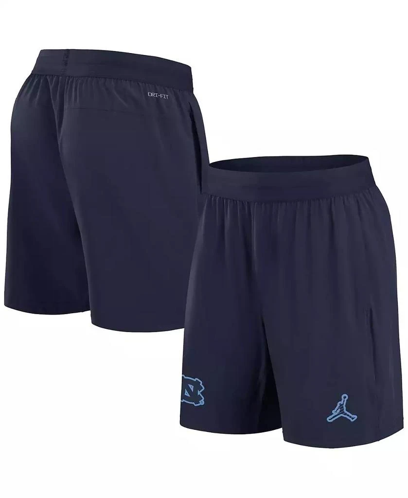 商品Jordan|Men's Navy North Carolina Tar Heels 2024 Sideline Performance Shorts,价格¥395,第1张图片