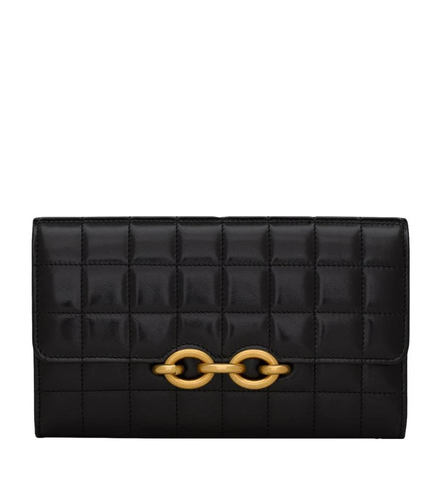 商品Yves Saint Laurent|Leather Matelassé Maillon Wallet,价格¥7874,第1张图片