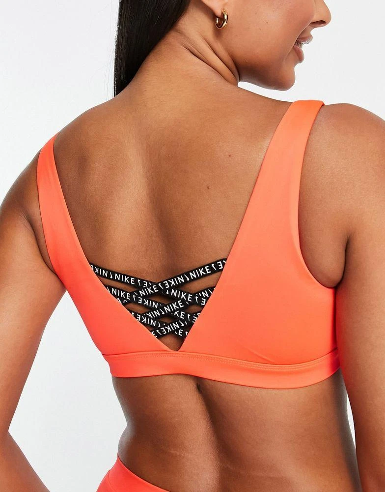 商品NIKE|Nike Swimming Sneakerkini scoop neck bikini top in red,价格¥93,第1张图片