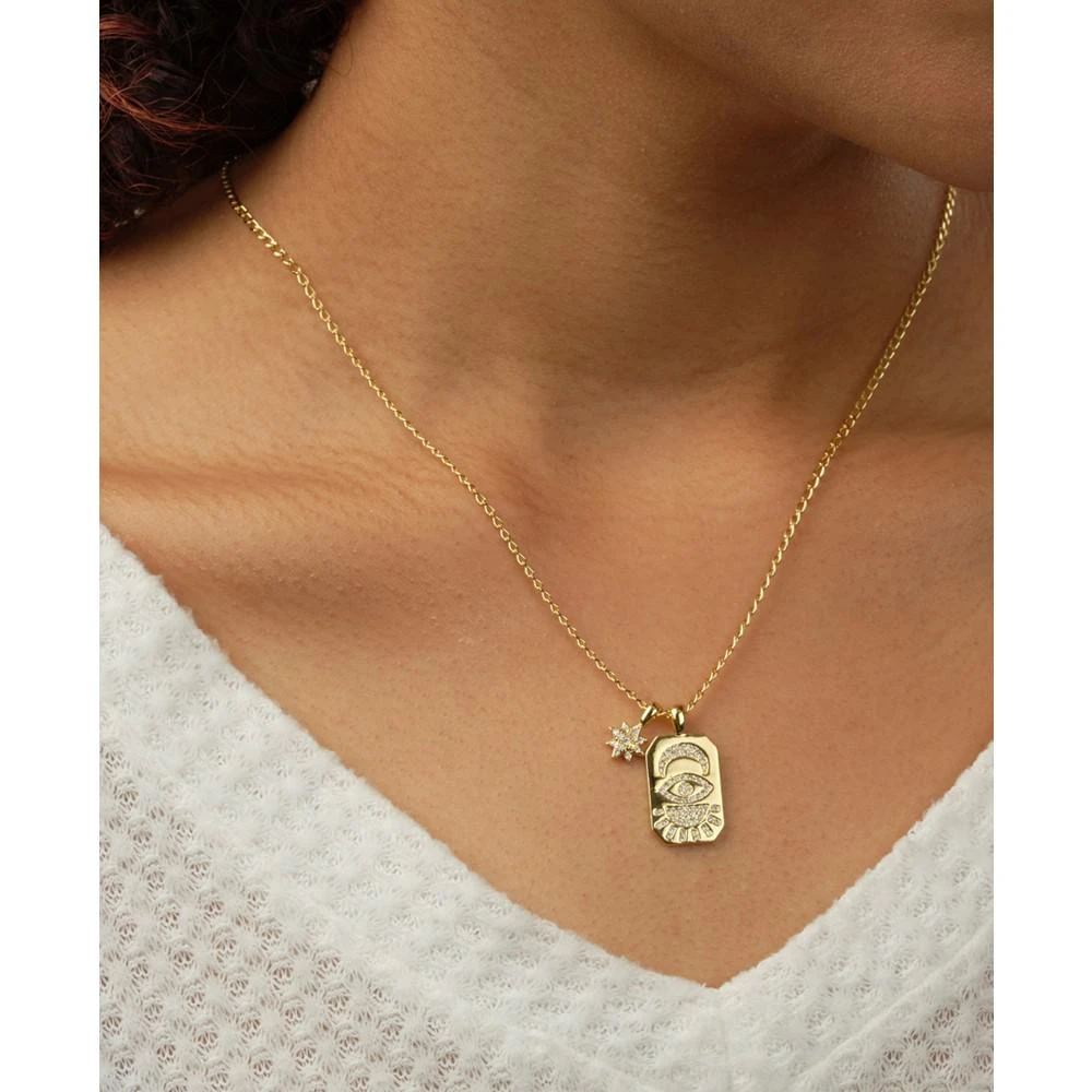 商品Sterling Forever|Cubic Zirconia Galexi Pendant Necklace,价格¥340,第4张图片详细描述