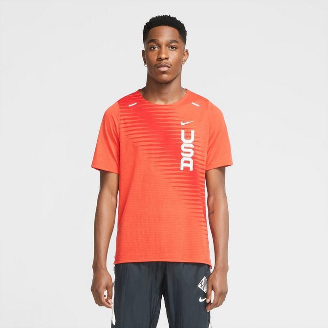 商品NIKE|Men's Nike Dri-FIT Team USA Rise 365 Short-Sleeve Running Top,价格¥443,第1张图片
