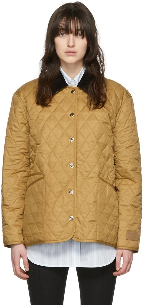 商品Burberry|Tan Polyester Jacket,价格¥10617,第1张图片