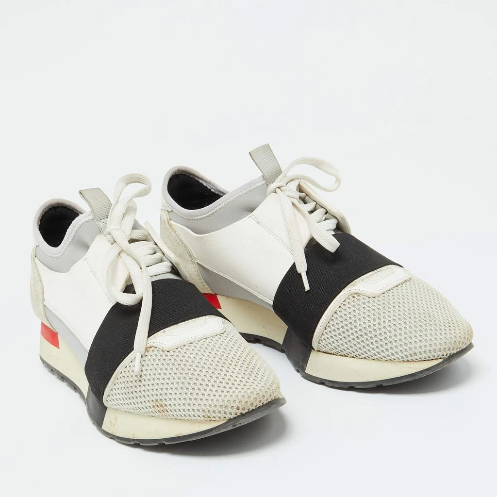 商品[二手商品] Balenciaga|Balenciaga Multicolor Leather,Mesh and Suede Race Runner Low Top Sneakers Size 40,价格¥1408,第4张图片详细描述