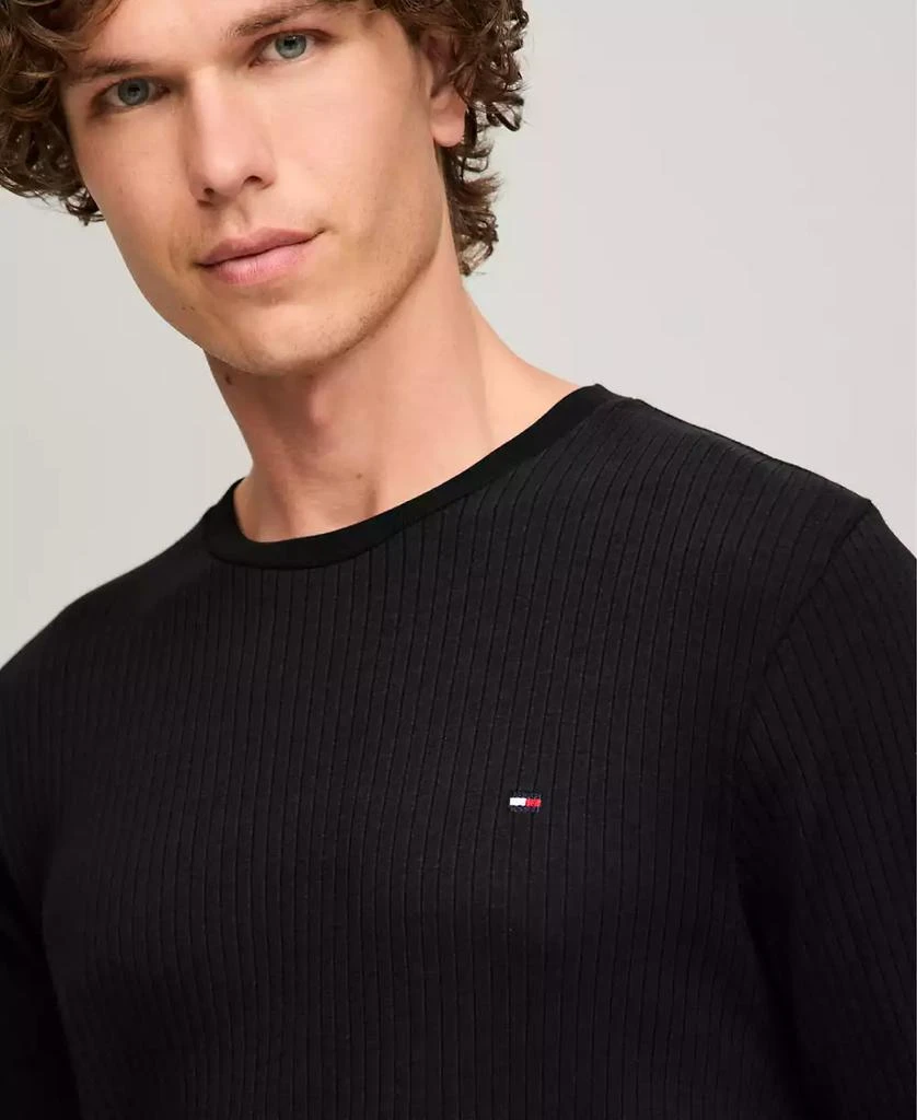 商品Tommy Hilfiger|Men's Ribbed Long-Sleeve Pajama Shirt,价格¥296,第3张图片详细描述
