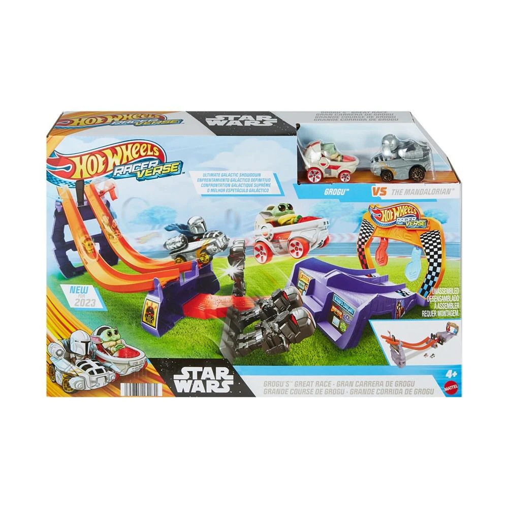 商品Hot Wheels|Racerverse, Star Wars Track Set with 2 Hot Wheels Racers Inspired By Star Wars - Grogu and The Mandolorian,价格¥159,第2张图片详细描述